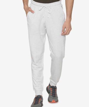 Men White Solid Joggers