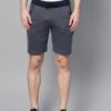Men Navy Blue Solid Slim Fit Sports Shorts
