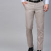 Men Grey Smart Slim Fit Solid Formal Trousers