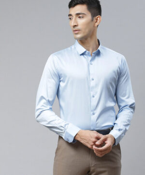 Men Blue Opaque Formal Shirt