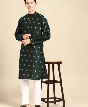 Men Ethnic Motifs Regular Kurta with Pyjamas