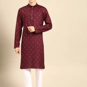 Men Ethnic Motifs Printed Regular Pure Cotton Kurta with Pyjamas