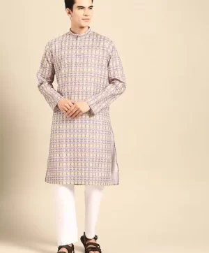 Men Ethnic Motifs Printed Regular Kurta with Pyjamas