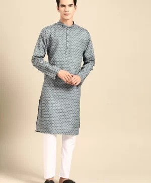 Men Ethnic Motifs Printed Regular Kurta with Pyjamas