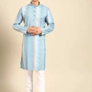 Men Ethnic Motifs Printed Regular Sequinned Kurta with Churidar2