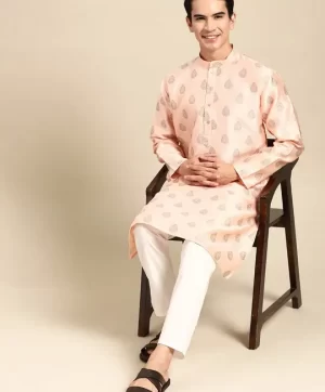 Men Ethnic Motifs Printed Regular Kurta with Pyjamas