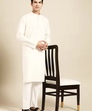 Men Striped Regular Pure Cotton Kurta with Pyjamas