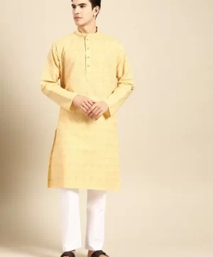 Men Printed Regular Pure Cotton Kurta with Pyjamas