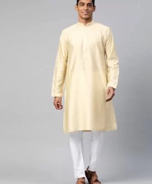 Men Embroidered Regular Kurta with Pyjamas