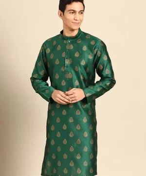 Ethnic Motifs Woven Design Straight Kurta