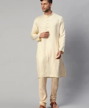 Men Beige Kurta