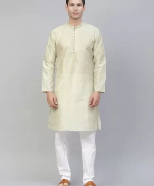 Men Green Kurta with Pyjamas