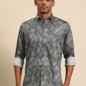 Multicoloured geometric printed opaque Casual shirt