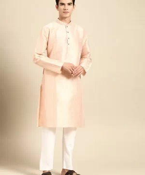 Men Printed Regular Kurta with Pyjamas