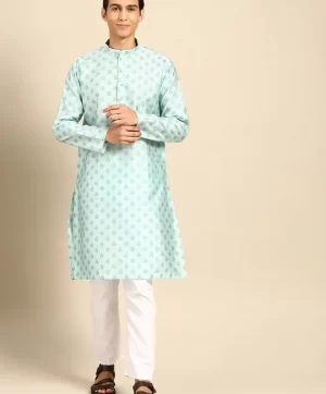 Men Ethnic Motifs Printed Regular Kurta with Pyjamas