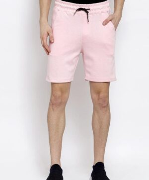 Men Pink Slim Fit Mid-Rise Regular Shorts