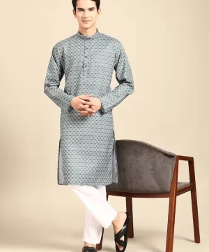 Men Ethnic Motifs Printed Regular Kurta with Pyjamas