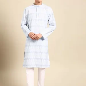 Men Floral Printed Regular Pure Cotton Kurta with Pyjamas