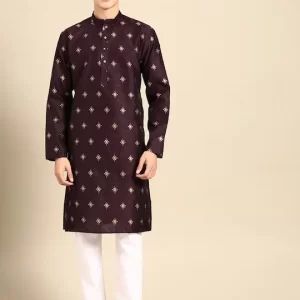 Men Ethnic Motifs Printed Regular Kurta with Pyjamas