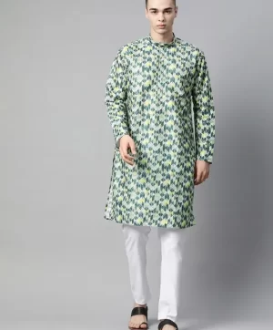 Embroidered Regular Kurta with Pyjamas