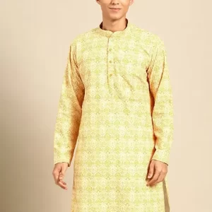 Ethnic Motifs Embroidered Cotton Kurta