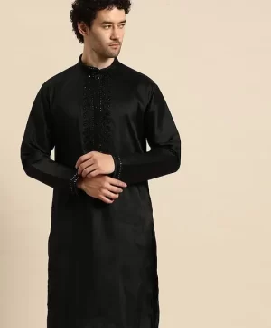 Floral Yoke Design Thread Work Kurta