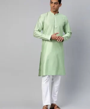 Embroidered Regular Kurta with Pyjamas