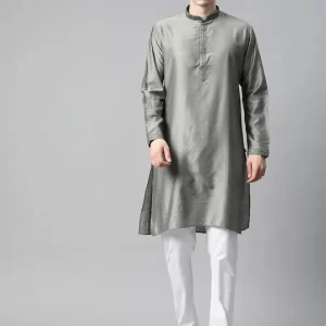 Men Embroidered Thread Work Kurta With Pyjamas