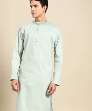 Mandarin Collar Cotton Kurta