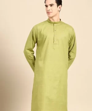 Mandarin Collar Pure Cotton Straight Kurta